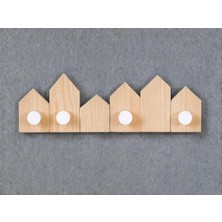Maison Luré Askılık Ahşap Duvar Askılığı Çocuk Odası 4’lü Askısı 55 × 14 cm
