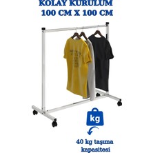 Maison Luré Askılık Tekerlekli Ayaklı Elbise Konfeksiyon Askısı