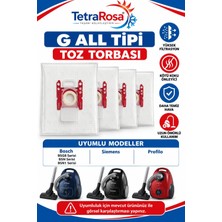 Tetra Rosa Bosch Siemens Uyumlu G All Tipi 4 Adet Toz Torbası