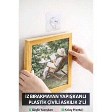 Maison Luré Askılık 2'li Tablo Askısı Şeffaf Güçlü Iz Bırakmaz Çivili