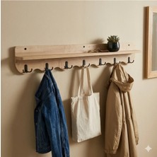 Maison Luré Askılık 120 cm Desenli Oval Kesim Ahsap Renk Duvara Monte Askılık
