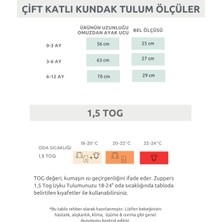Zuppers Çift Katlı Kalın Pamuk Bebek Kundak Tulum - 1,5 Tog - Adaçayı (6-12 Ay)
