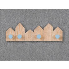 Maison Luré Askılık Ahşap Duvar Askılığı Çocuk Odası 4’lü Askısı 55 × 14 cm
