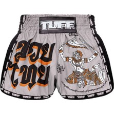 Tuff Muay Thai Shorts Boxing Trunks Traditional Style (TUF-MRS206-GRY)