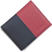 Guard Mat Lacivert/kırmızı Deri Erkek Cüzdan