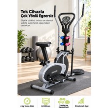 Kochler Eliptik Bisiklet – Twister ve Dambıl Setli, Seleli Çok Fonksiyonlu Egzersiz Bisikleti