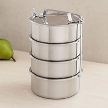 Maison Luré Suluk & Matara Çelik Sefer Tası 14 cm 4'lü Set 4.5 cm Derinlik
