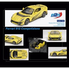 1:64 Ölçek Bbr 2026 Ferrari 812 Competizione Diecast Metal Minyatür Model Araba 5cm