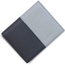 Guard Mat Lacivert/gri Deri Erkek Cüzdan