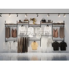 Maison Luré Askılık Butik Rafı, Sistemi, Mağaza Raf Sistemi 305X200 cm