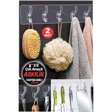 Maison Luré Askılık 2 Adet Şeffaf Vantuzlu Enayi Duvar Kanca Çok Amaçlı Askı