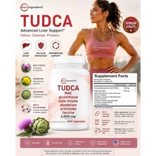 Micro Ingredients Tudca Bile Salts 7 In 1 N-Acetyl-L-Cysteine Milk Thistle Glutathione Dandelion & Artichoke 2,000MG 240 Caps