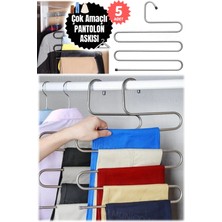 Maison Luré Askılık 5 Adet Pantolon Askısı Çok Amaçlı Tasarım Çok Fonksiyonlu