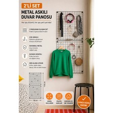 Maison Luré Askılık 2 Parça Panolu Metal Duvar Seti 58X118CM