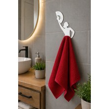 Maison Luré Askılık Beyaz Kadın Mutfak Havlusu Askısı 15 cm Metal