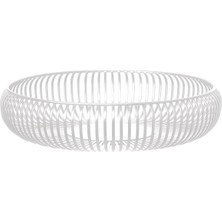 Happy Trend -Lıto- Bowl | Meyve Kasesi Yüksek Kaliteli Çelik | Dekoratif Kase Beyaz | Boyut L | 8h Ø 36 cm
