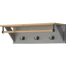 Maison Luré Askılık Gri Duvar Askısı 80 cm
