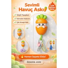 Maison Luré Askılık Havuç Tasarımlı Otomatik Açılan Yapışkanlı Askı