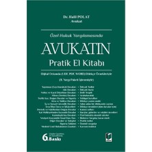Adalet Yayınevi Özel Hukuk Yargılamasında Avukatın Pratik El Kitabı - Halil Polat