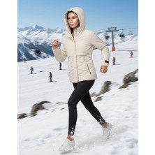 KMK Kombin Kadın Su Itici Çıtçıtlı Fermuarlı Cepli Kısa Şişme Kapitone Genç Spor Mont