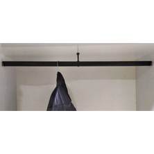 Maison Luré Askılık 150CM Alüminyum Oval Dolap Içi Elbise Askı Borusu Aparatları