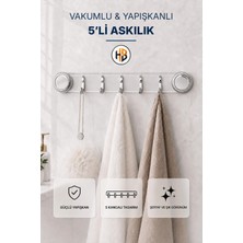 Maison Luré Askılık 5'li Vakumlu Kendinden Yapışkanlı Mutfak Banyo