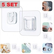 Maison Luré Askılık 5 Set Şeffaf Geçmeli Klips Eşya Sabitleme Askısı Seti