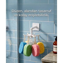 Maison Luré Askılık Katlanır Duvar Askısı 6 Kollu Organizer Yapışkanlı