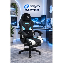 Oxyra Raptor Ergonomik Premium | Terletmez | Bel Boyun Ayak Destekli | Yatar Mekanizma | Gaming Oyuncu Koltuğu