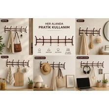 Maison Luré Askılık 6 Kancalı Çift Sıralı Duvar Askılığı – Metal Portmanto Askı – Bordo