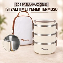 Maison Luré Termos 3 Katlı 304 Paslanmaz Çelik Yemek Termosu Sızdırmaz Sefer Tası