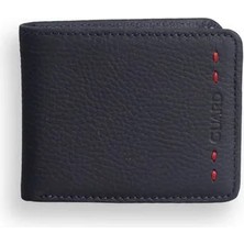 Guard Lacivert Mat Spor Özel Dikiş Desenli Deri Erkek Cüzdanı