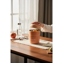 Maison Luré Termos Tohana Kulplu 2 Katlı Pembe Çelik Sefer Tası 710 ml