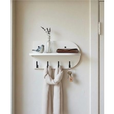 Maison Luré Askılık Çok Amaçlı Elbise Askılığı Duvar %100 Mdf Beyaz