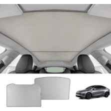 EDrives Model Y 2025+ Juniper Kolay Sökülüp Takılabilir Katlanır Güneşlik (Bej Renk)