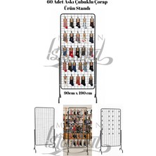 Maison Luré Askılık 60 Adet Askı Çubuklu Çorap Ürün Standı 90 x 190 cm