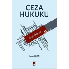 Adalet Yayınevi Ceza Hukuku Genel Hükümler - Hakan Hakeri