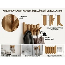 Maison Luré Askılık Ahşap Vestiyer 4 Lü Açık Meşe