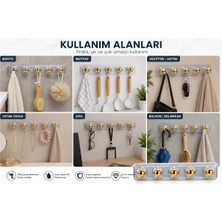 Maison Luré Askılık 5’li Şeffaf Gold Yapışkanlı – Delmeden Monte