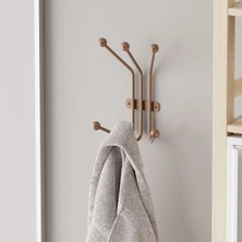 Maison Luré Askılık Mat Bakır Metal Duvar Askısı Dekoratif Modern Tasarım Antre Banyo Hol
