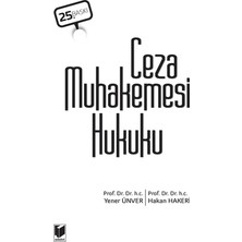 Adalet Yayınevi Ceza Muhakemesi Hukuku - Yener Ünver, Hakan Hakeri