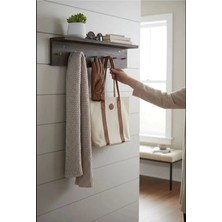 Maison Luré Askılık Duvar Rafı 2'li Set Antre Portmanto Anahtarlık 70X14 50X14 cm