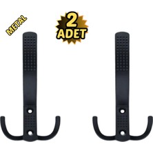 Maison Luré Askılık Portmanto Vestiyer Askısı Metal Mat Siyah 2’li