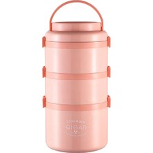 Maison Luré Termos 2.7 Litre 3 Katlı Yuvarlak 304ÇELIK Sızdırmaz Yemek Taşıma Kabı