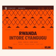 Greenwich Coffee Greenwich G-Roastery Rwanda Intore Cyangugu Çekirdek Kahve 1000 gr
