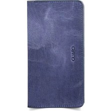 Guard Telefon Girişli Deri Erkek/kadın Portföy Cüzdan - Antik Lacivert