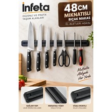 Maison Luré Askılık 48 cm Mıknatıslı Bıçak Makas ve El Aletleri Askısı