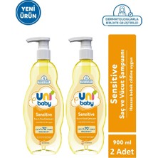 Uni Baby Sensitive Saç ve Vücut Sampuanı 900 ml x 2 Adet