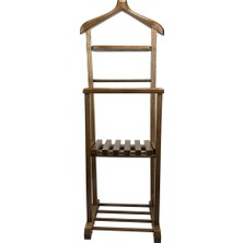 Maison Luré Askılık Dilsiz Uşak Ceviz Cilalı Sehpalı Ikili