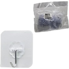 Maison Luré Askılık Mika Kristal Uçlu Şeffaf Pvc Yapışkanlı Montaj Askı 10PCS